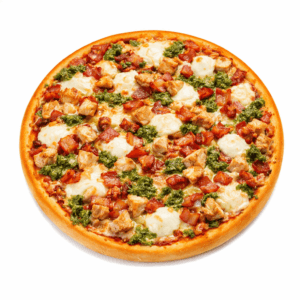 21.Kylling, bacon, mozzarella og pesto