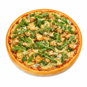 30.Kartofler, kylling, pesto, gorgonzola og rucola