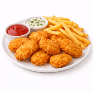 Børne nuggets med pommes